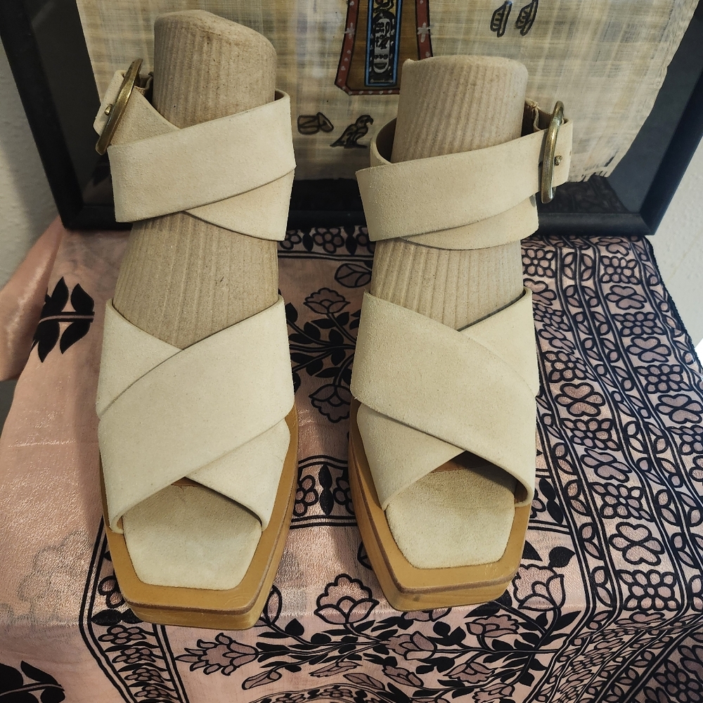Rag &Bone Santiago Suede Criss Cross Wedge Sandal. NWOB - Picture 5 of 9